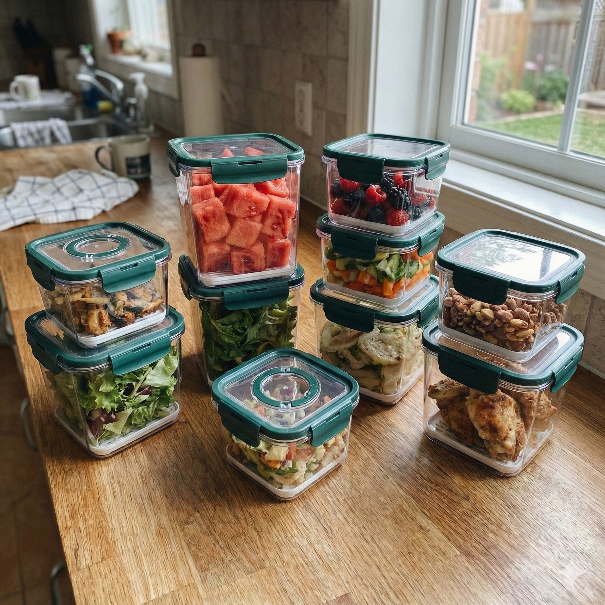 Potes organizando a cozinha da cliente Juliana